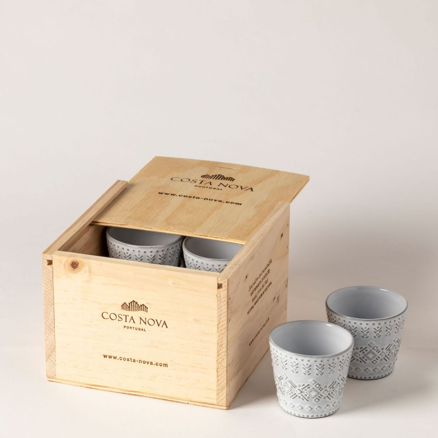 Costa Nova Grespresso Ecogres (world of coffee) White Colombia Gift Box 8 Espresso Cups, 1EXCS03E-W…