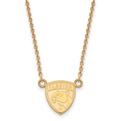 Florida Panthers Small Pendant with Chain Necklace Gold-plated Silver GP007PTH-18