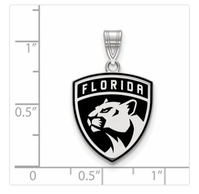Florida Panthers Large Enamel Pendant Sterling Silver SS009PTH