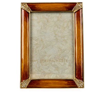 Jay Strongwater 4  x 6 Inch Lavinia Topaz Picture Frame SPF5915-248, 848510045261
