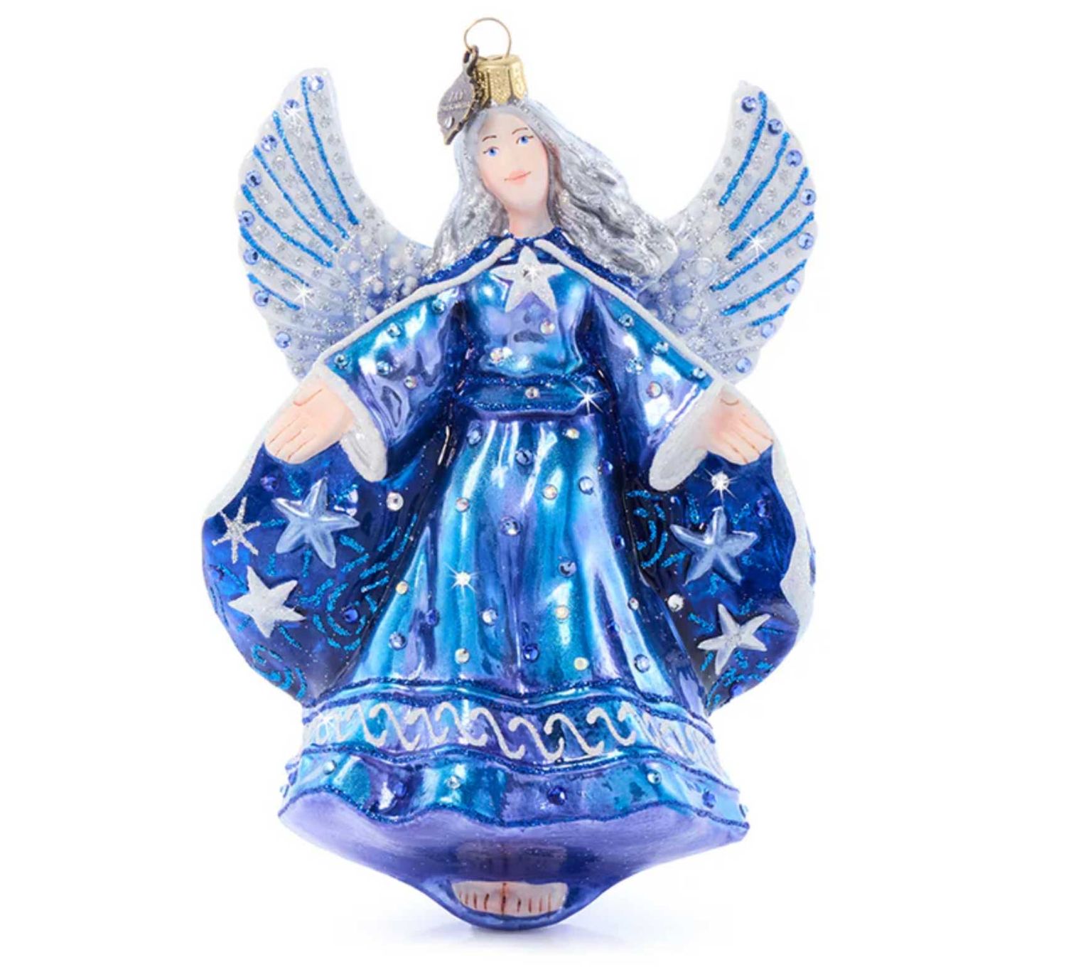 Jay Strongwater Night Angel Glass Ornament SDH20098-250, 848510044349