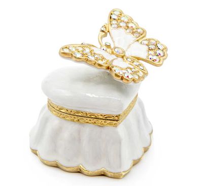 Jay Strongwater Mini Heart and Butterfly Box Bridal SDH7438-219, 848510044530