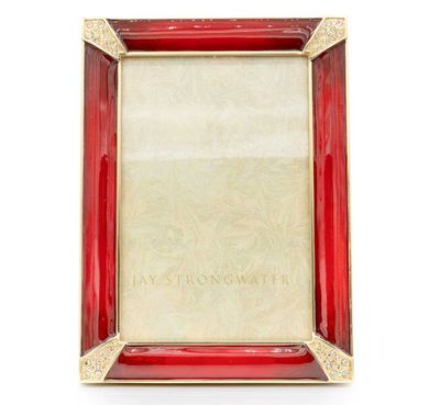Jay Strongwater 4  x 6 Inch Lavinia Ruby Picture Frame SPF5915-224, 848510045308