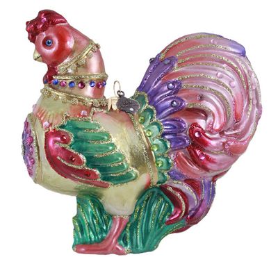 Jay Strongwater Lavish Rooster Ornament SDH20130-256, 848510045612