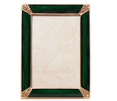 Jay Strongwater Lavinia 4  x 6 Inch Picture Frame Green SPF5915-264, 848510044912
