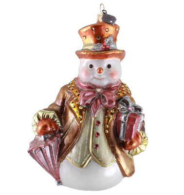 Jay Strongwater Metallic Gentleman Snowman Ornament SDH20043-232, 848510045490
