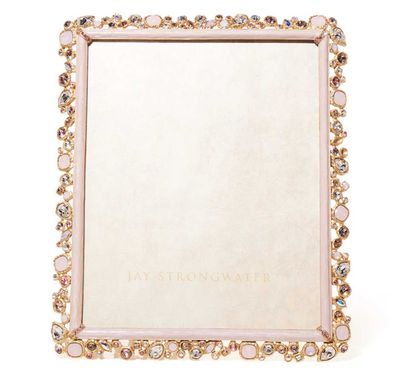 Jay Strongwater Theo Bejeweled 8  x 10 Inch Picture Frame Baby Pink SPF5843-206, 848510044837