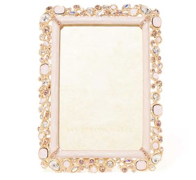 Jay Strongwater Emery Bejeweled 4  x 6 Inch Picture Frame Baby Pink SPF5813-206, 848510044813