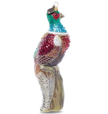 Jay Strongwater Pheasant Glass Ornament SDH20105-249, 848510044271