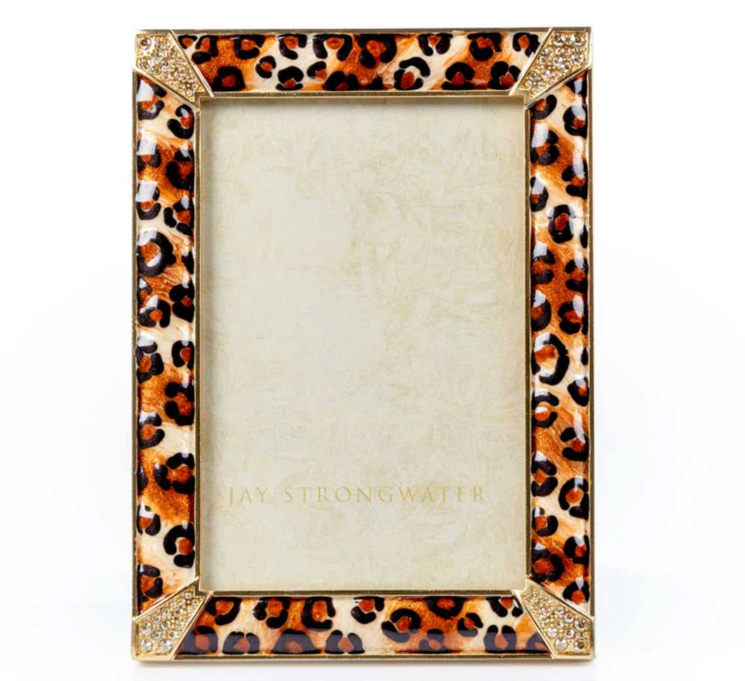 Jay Strongwater 4  x 6 Inch Lavinia Leopard Picture Frame SPF5915-203, 848510045292