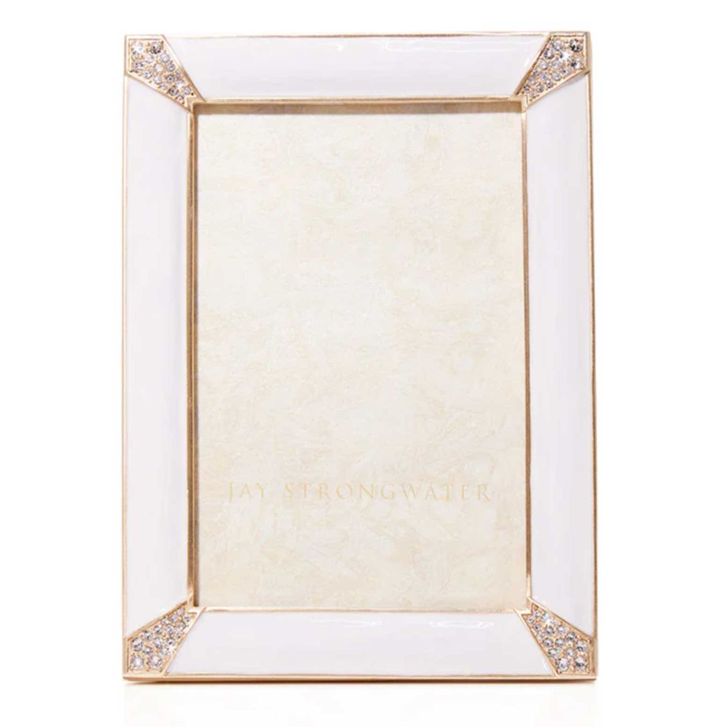 Jay Strongwater Lavinia 4  x 6 Inch Picture Frame White Opal SPF5915-219, 848510044882