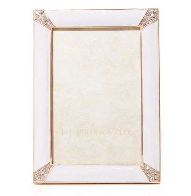 Jay Strongwater Lavinia 4  x 6 Inch Picture Frame White Opal SPF5915-219, 848510044882