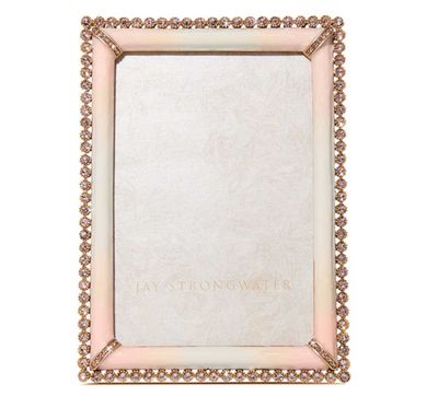 Jay Strongwater Lorraine Stone Edge 4  x 6 Inch Picture Frame Boudoir SPF5510-281, 848510044790
