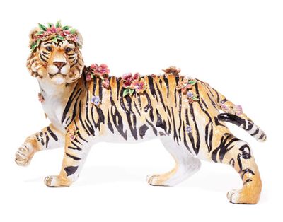Jay Strongwater Tiger With Flower Crown SDH2606-471, 848510044493