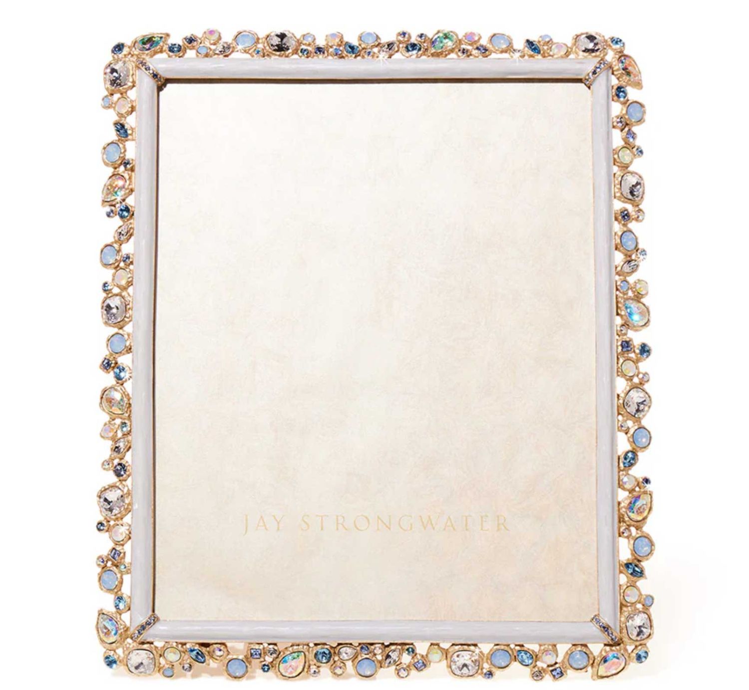 Jay Strongwater Theo Bejeweled 8  x 10 Inch Picture Frame Pale Blue SPF5843-225, 848510044844