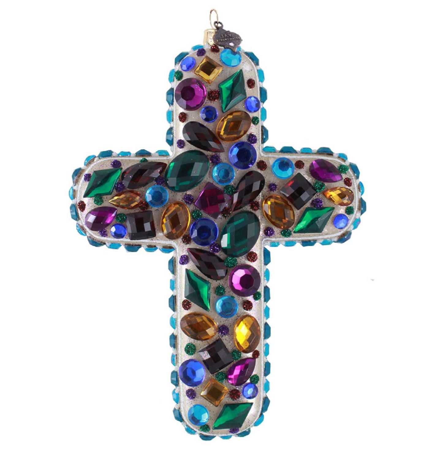Jay Strongwater Bejeweled Cross Ornament SDH20118-208, 848510045476