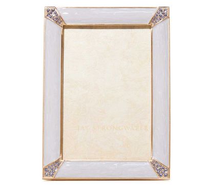 Jay Strongwater Lavinia 4  x 6 Inch Picture Frame Pale Blue SPF5915-225, 848510044905