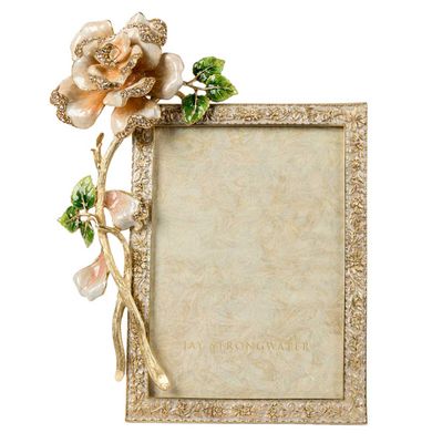 Jay Strongwater Rylee 5  x 7 Inch Rose Picture Frame SPF5868-281, 848510045070