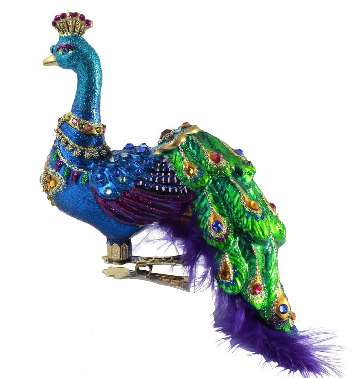 Jay Strongwater Peacock Ornament Clip SDH20117-208, 848510045469