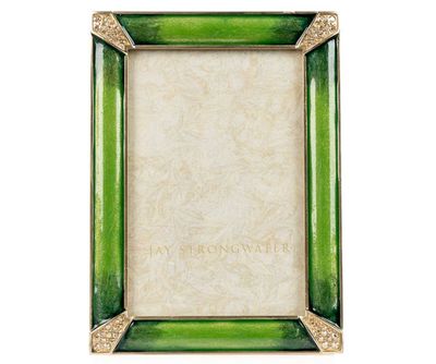 Jay Strongwater 4  x 6 Inch Lavinia Emerald Picture Frame SPF5915-242, 848510045315
