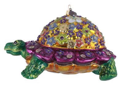 Jay Strongwater Floral Terrapin Ornament SDH20132-256, 848510045636
