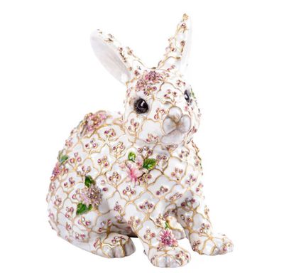 Jay Strongwater Jing Floral Rabbit Figurine SDH1968-256, 848510045049