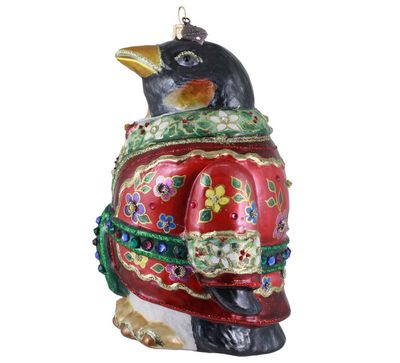 Jay Strongwater Christmas Penguin Ornament SDH20123-250, 848510045544