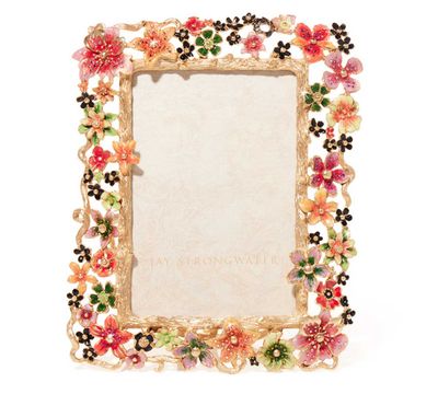Jay Strongwater 4  x 6 Inch Leartes Picture Frame Night Bloom SPF5909-250, 848510044646