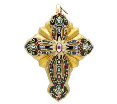 Jay Strongwater Cross Glass Ornament SDH20099-250, 848510044288