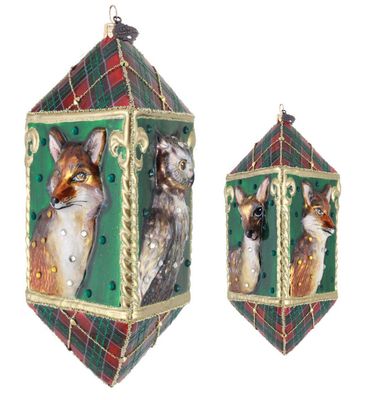 Jay Strongwater Plaid Woodland Animal Ornament SDH20147-252, 848510045827