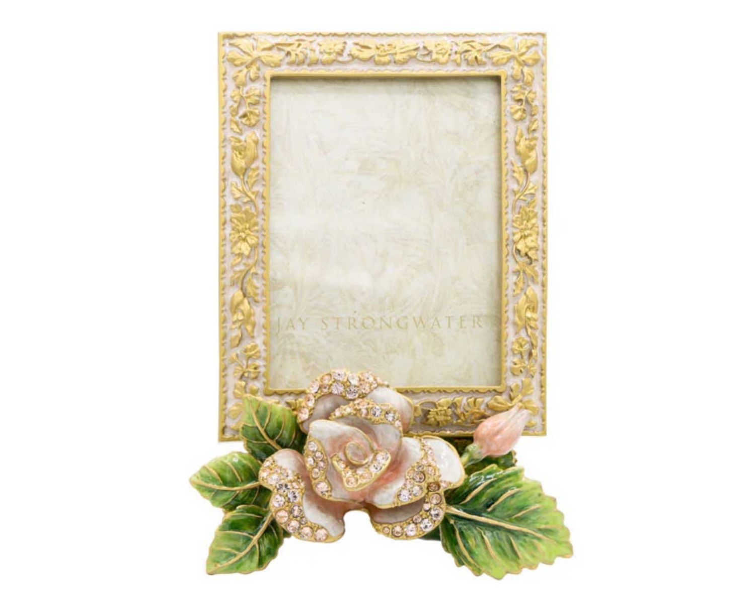 Jay Strongwater Kaylee 3  x 4 Inch Rose Picture Frame SPF5869-281, 848510045087