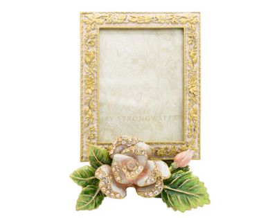 Jay Strongwater Kaylee 3  x 4 Inch Rose Picture Frame SPF5869-281, 848510045087
