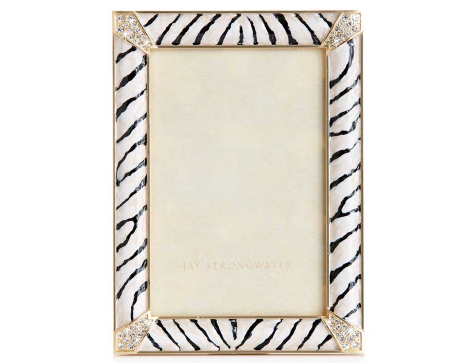 Jay Strongwater 4  x 6 Inch Lavinia Picture Frame Zebra SPF5915-280, 848510045285