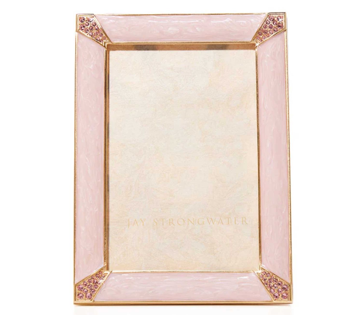Jay Strongwater Lavinia 4  x 6 Inch Picture Frame Pale Pink SPF5915-206, 848510044875