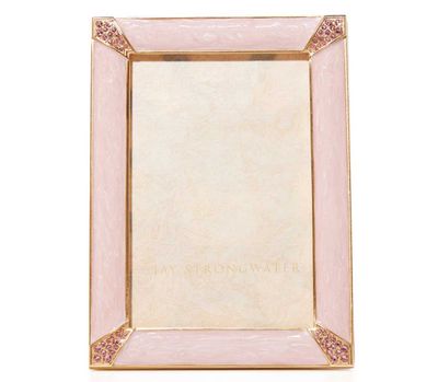 Jay Strongwater Lavinia 4  x 6 Inch Picture Frame Pale Pink SPF5915-206, 848510044875