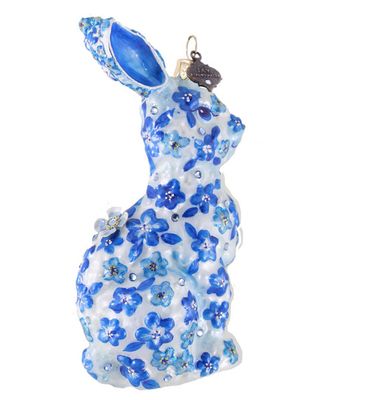 Jay Strongwater Blue Floral Hopper Ornament SDH20139-284, 848510045728
