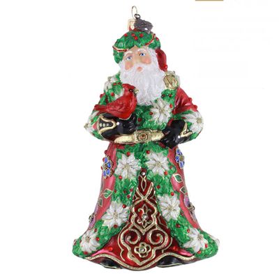 Jay Strongwater Floral Santa Ornament SDH20152-250, 848510045896