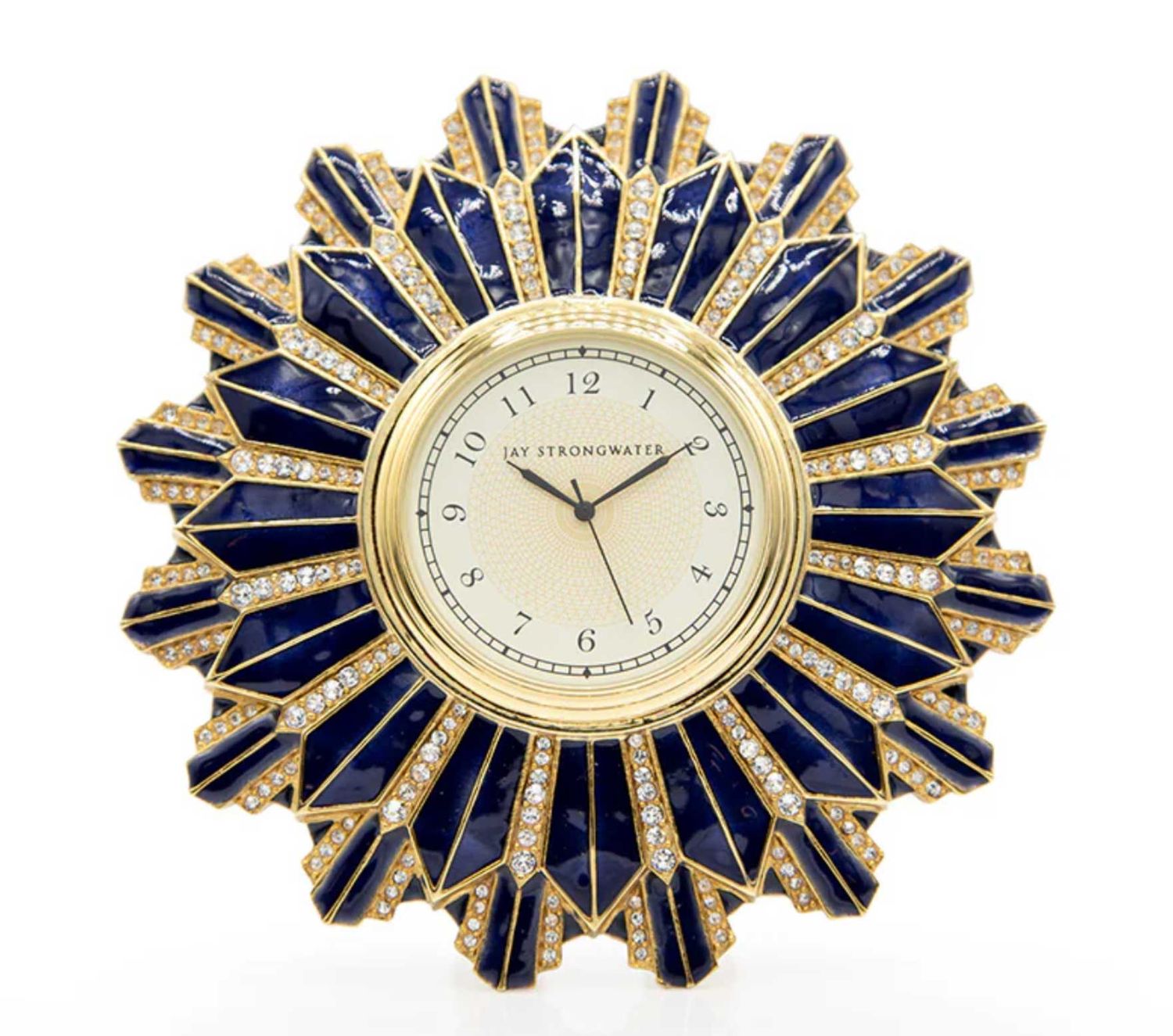 Jay Strongwater Art Deco Clock Blue SDH6063-284, 848510044516