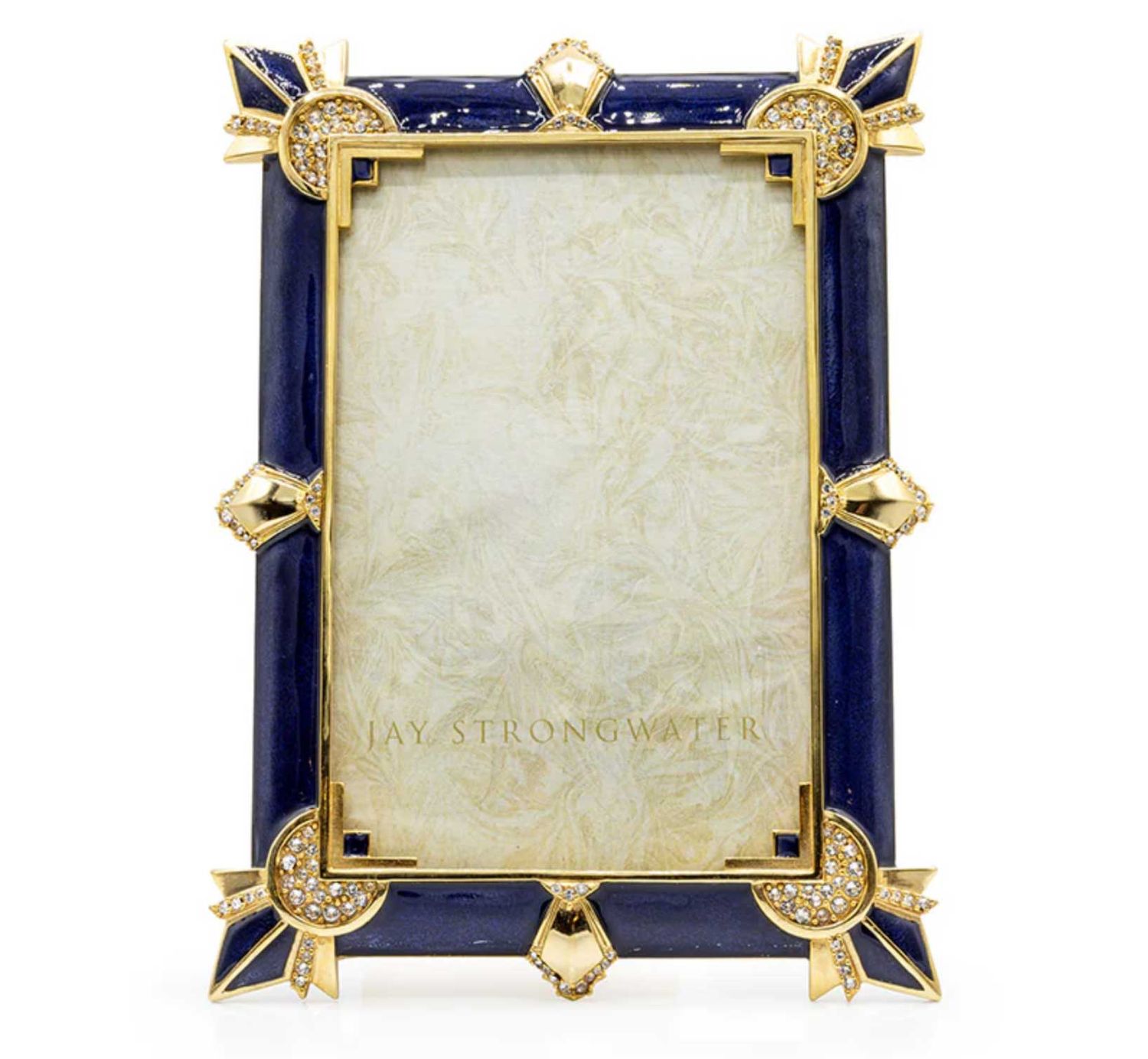Jay Strongwater Ruth Art Deco 4 Inchx6 Inch Picture Frame Blue SPF5900-284, 848510044622