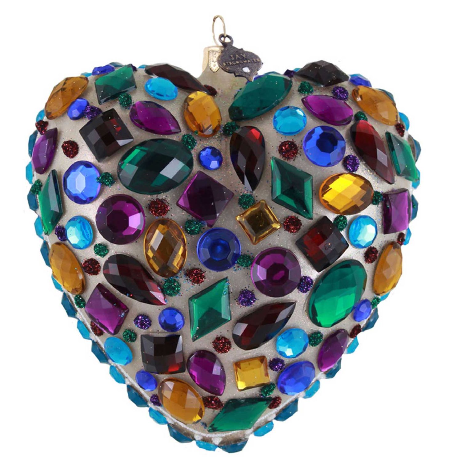 Jay Strongwater Bejeweled Heart Ornament SDH20119-208, 848510045483