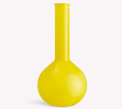 Kosta Boda Lab Round Flask Vase Yellow 7042510, 7321646113842
