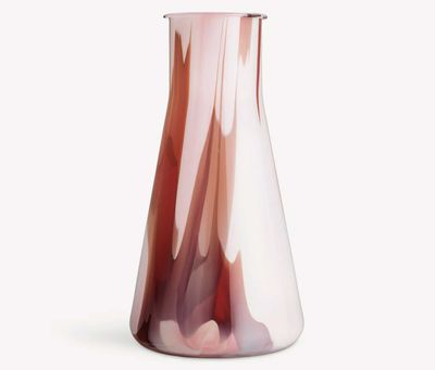 Kosta Boda Lab Erlenmeyer Vase Red White Pink 7042509, 7321646113828