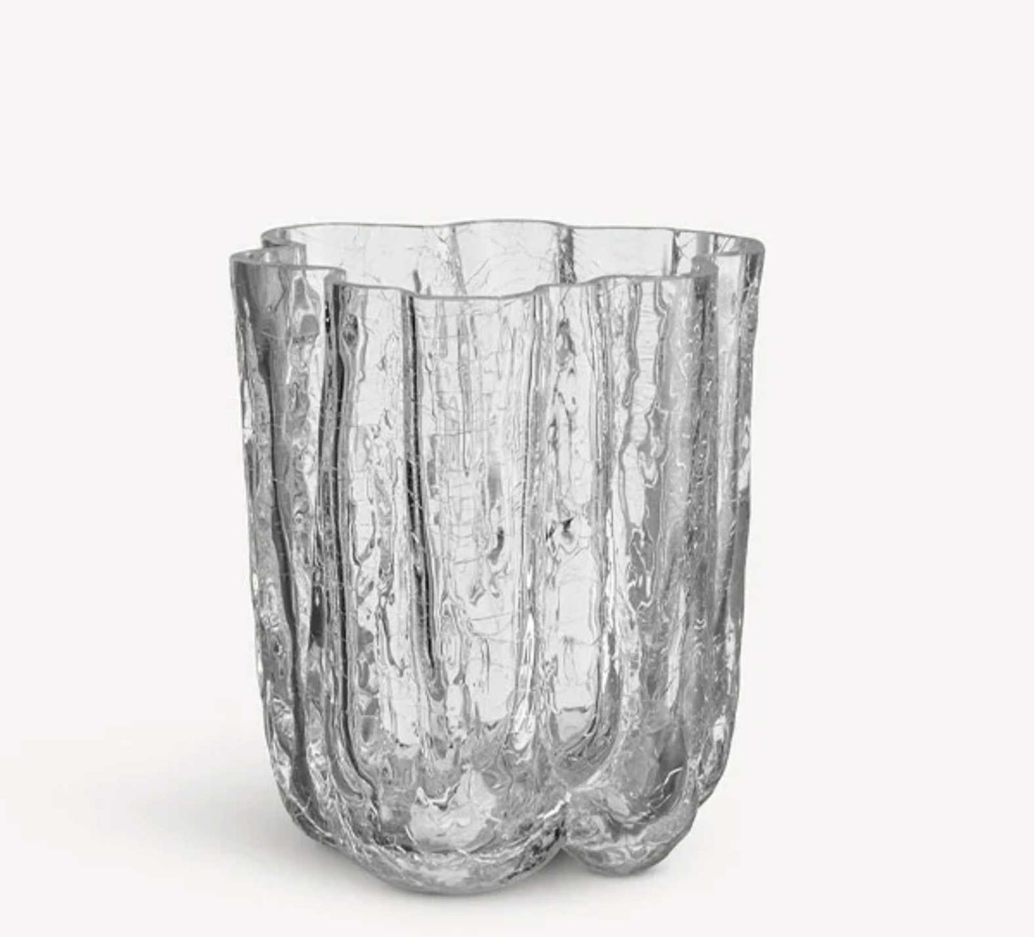 Kosta Boda Crackle Vase Clear Small 7042425, 7321646109340