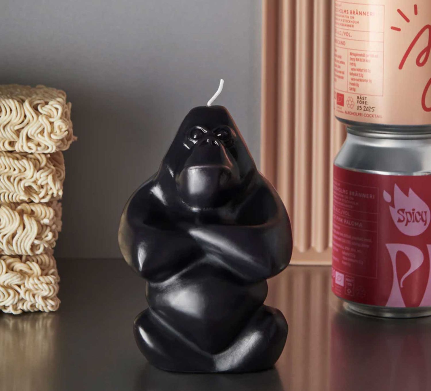 Kosta Boda Gabba Gabba Candle Black 7092414, 7321646112517