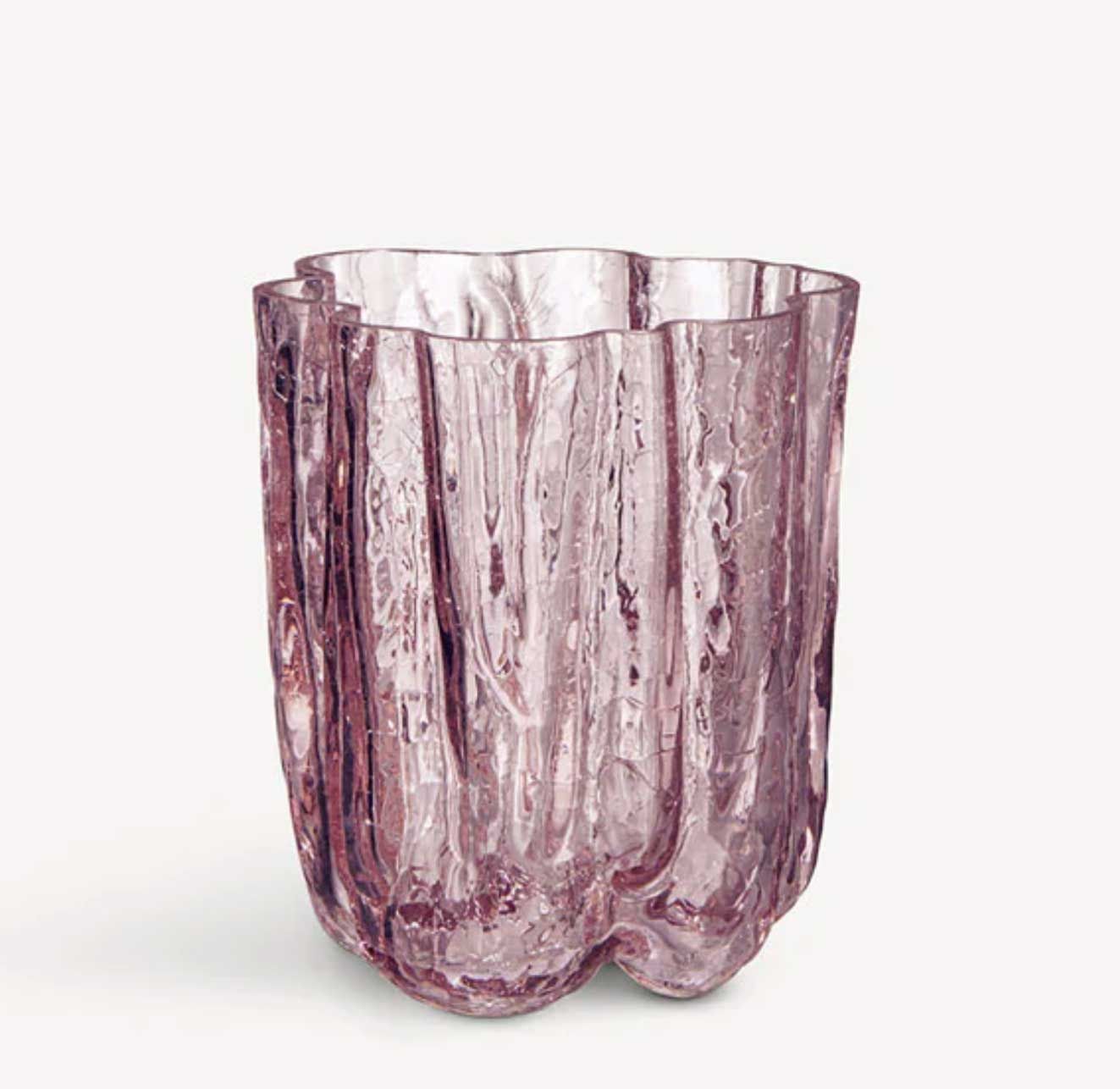 Kosta Boda Crackle Vase Pink Small 7042426, 7321646109357