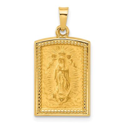 Rectangular Hollow Our Lady Of Guadalupe Medal 14k Gold XR2102 by Men&#39;s Jewelry and Accessories, MP…