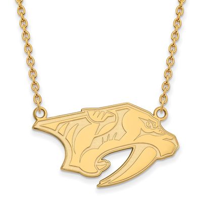 Nashville Predators Large Pendant with Chain Necklace 10k Yellow Gold 1Y008PRE-18, MPN: 1Y008PRE-18…