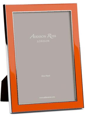 Addison Ross Orange Enamel Picture Frame 5 x 7 Inch Silver-plated FR0679, MPN: FR0679, UPC/EAN: 502…
