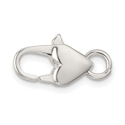 13.4 x 6.8mm Heart Shaped Lobster Clasp Sterling Silver SS3402, MPN: SS3402,