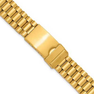 Gilden For Apple 38/40/41mm Smart Watch Long President-Style Gold Ip-Plated Stainless Steel 7.4 Inc…